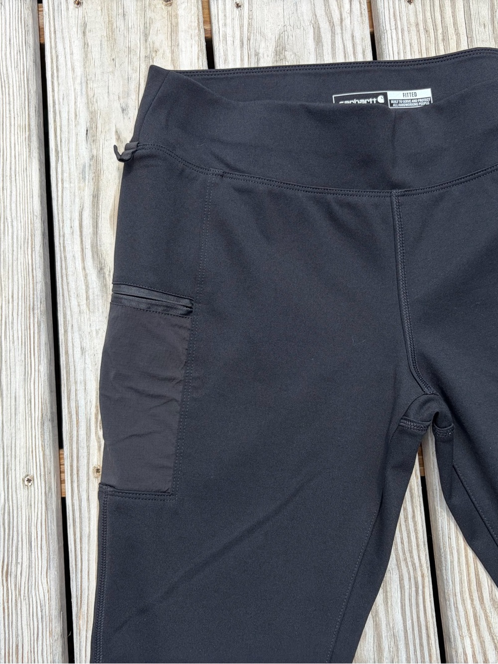 Carhartt Force Black Fitted Utility Leggings Pants Womens 12-14 Large Pockets - Picture 4 of 13
